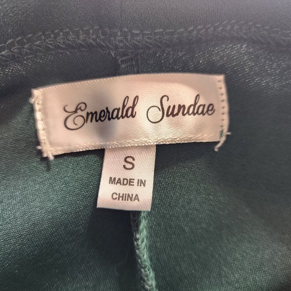 David's Bridal dark green asymmetrical dress, Size S, Like New - Picture 6 of 8